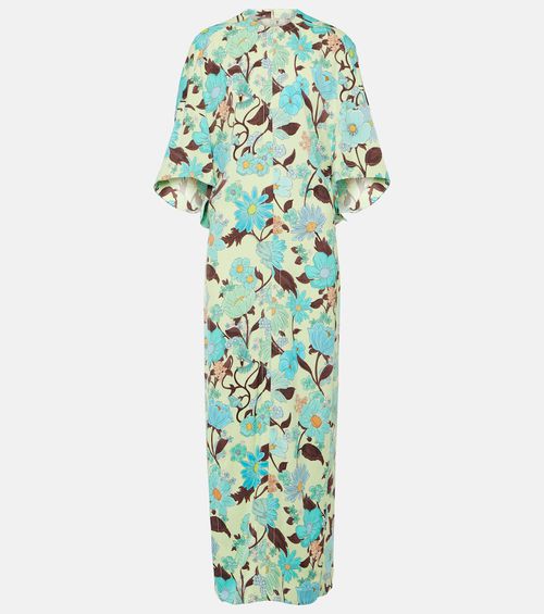 Caped maxi dress