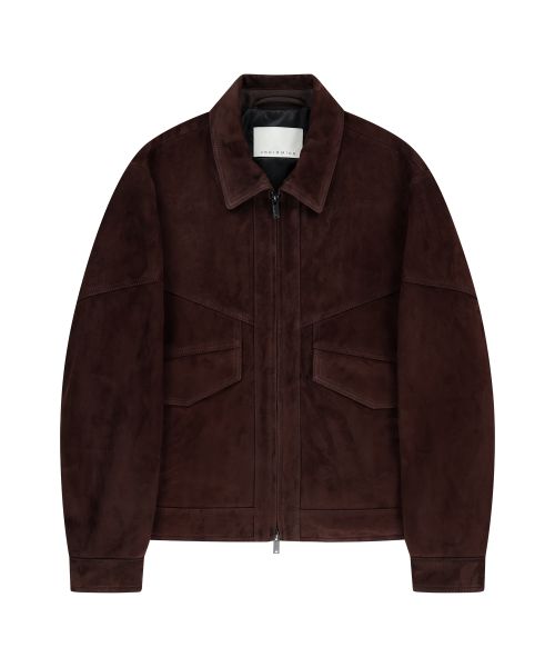 Cutoff Line Suede Trucker Jacket / Goat Skin