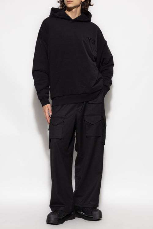 Hoodie With Padding, Men's, Black