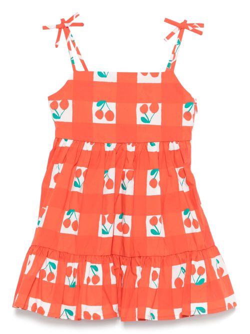 Cherry-print dress - Red