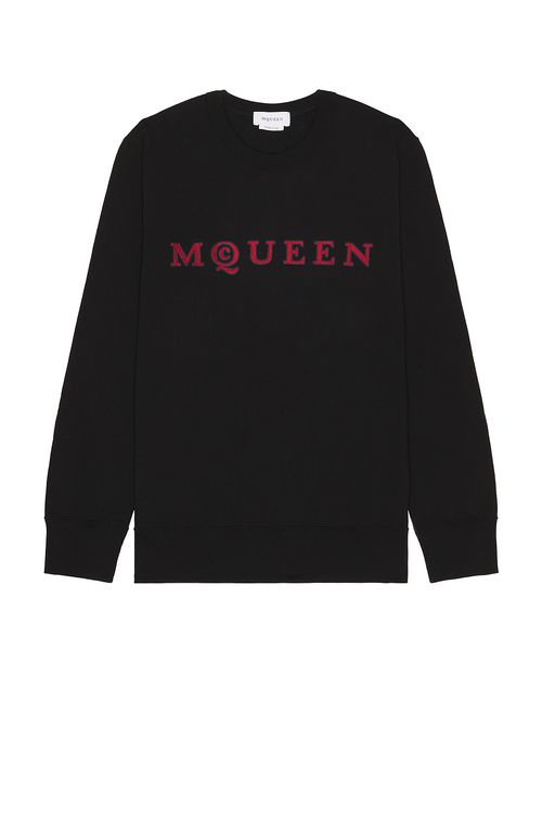 McQueen Embroidered Sweatshirt in Black