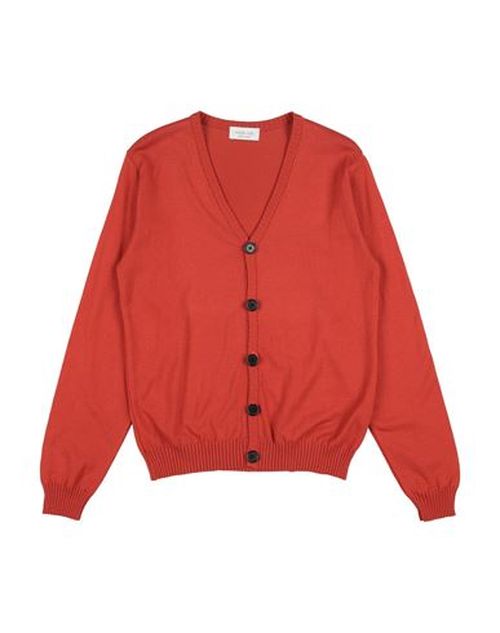 Mood_one Kid Boy Cardigan Rust Size 14 Cotton, Acrylic