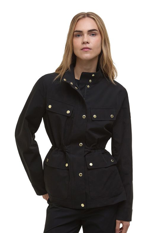Ladies International Brea Showerproof Jacket, Black/Blue Steel