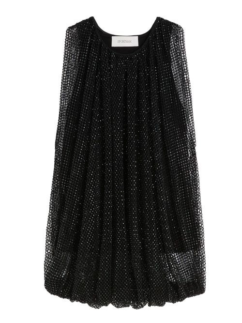 Mesh Top With Crystals