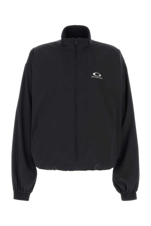 Logo-Embroidered Jacket — Black