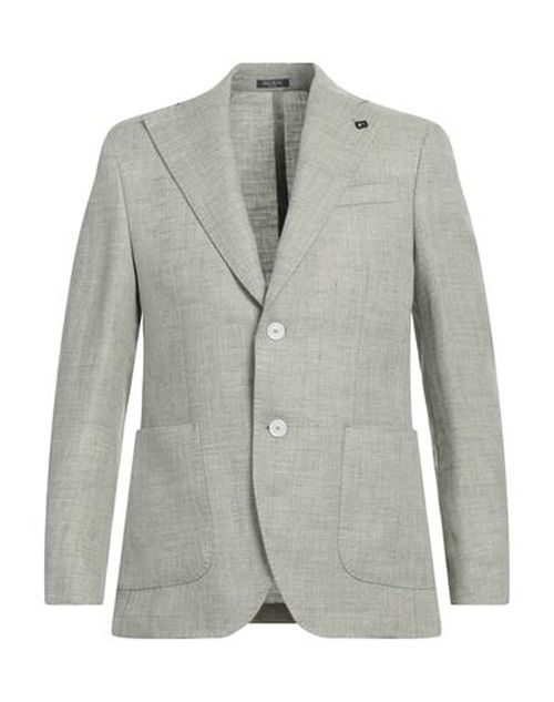 Man Blazer Sage green Size 38 Linen, Wool
