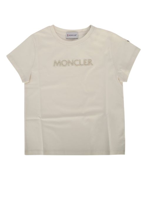 Logo-Embroidered Cotton T-Shirt — Beige