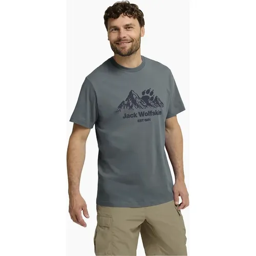 Men's Jack Wolfskin Mens Carefree Short Sleeve T-Shirt - Grey