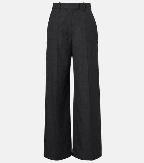 Brickell plaid wide-leg pants