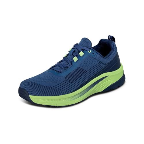Orthofeet Men's Orthopedic Race Max Cushion Grippy Running Sneaker, Black