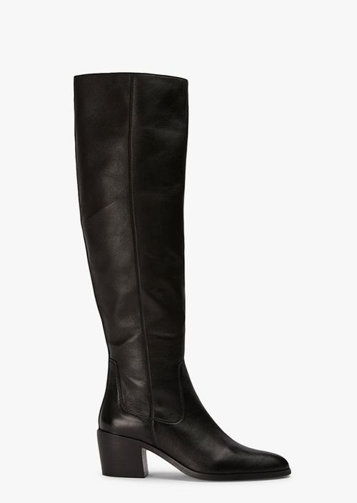 Gigi Black Nappa Long Boots