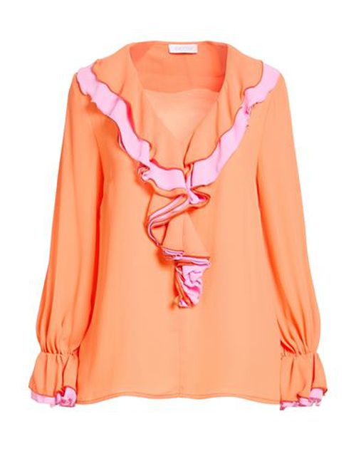 Luckylu Milano Woman Top Orange Size 4 Polyester