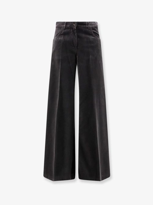 Cotton Velvet Trousers — Brown