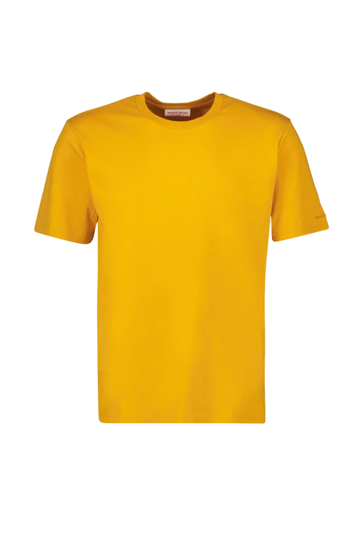 Crew-Neck Cotton T-Shirt — Yellow