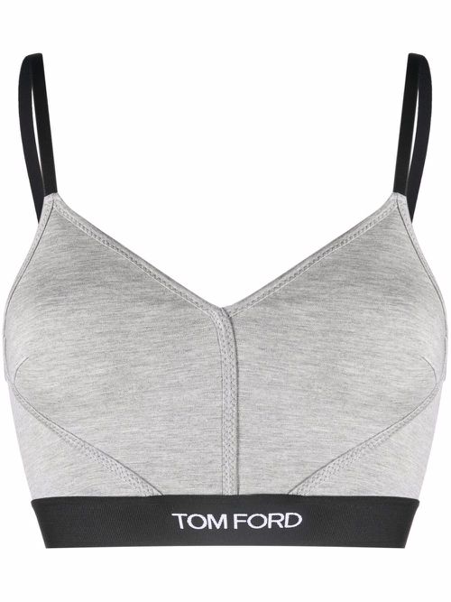 Stretch-modal crop top - Grey