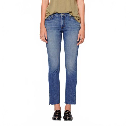 Bardot Straight Fray Jean In Medium Blue