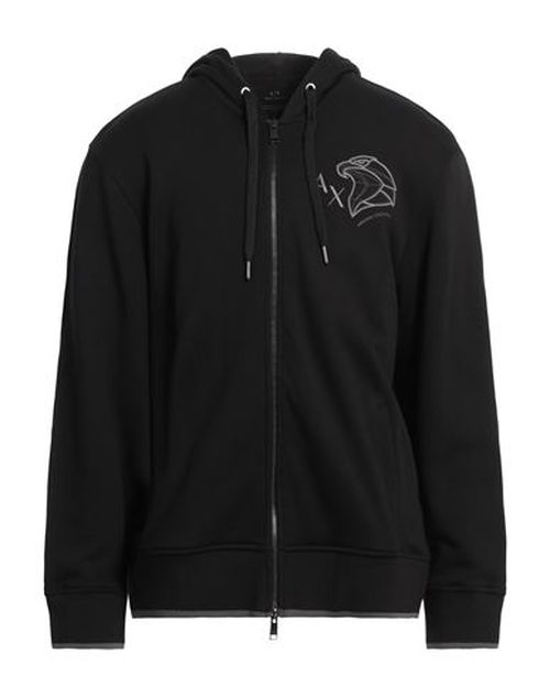Man Sweatshirt Black Size L Cotton, Polyester, Elastane