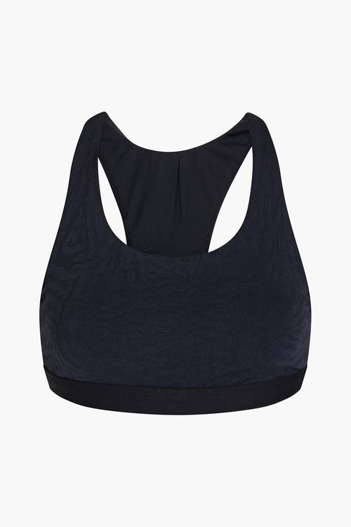 Cutout stretch-jacquard sports bra