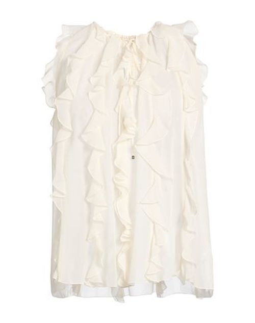 Woman Top Ivory Size 4 Silk