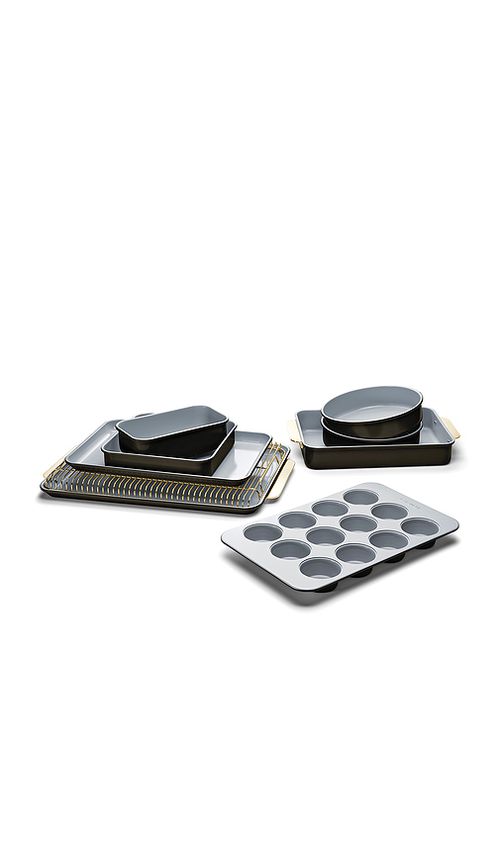 Caraway LOT DE MOULES À PÂTISSERIE NON-TOXIC CERAMIC NON-STICK MEGA BAKEWARE SET en Black