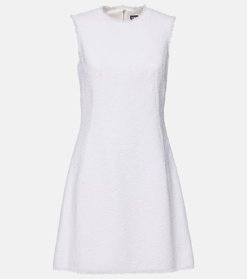 Capri cotton-blend raschel tweed minidress