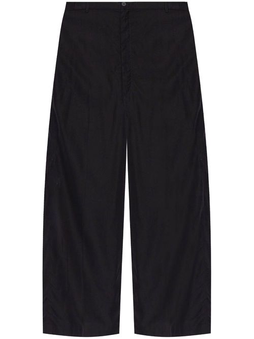 High-waisted oversized trousers - Black