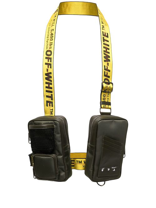 Double-pouch Industrial-strap bag - Green