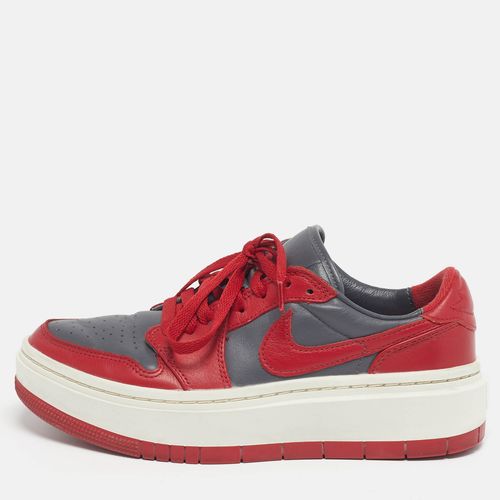 Nike Air Jordan 1 Low 38 Grey Leather Elevate "UNLV" Low Top Sneaker