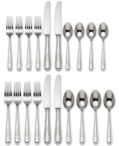 Opal Innocence 20 Pc Flatware Set, Service for 4