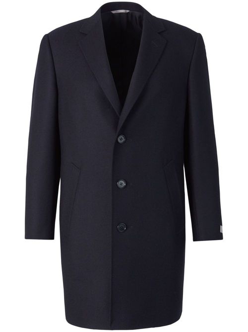 Herringbone wool coat - Blue