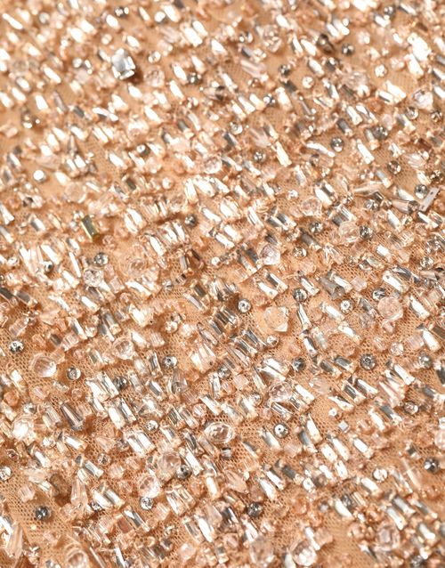 Crystal-Embellished Mermaid Gown — Brown