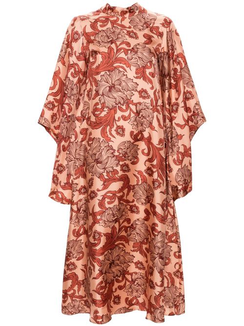 Magnifico floral-print midi dress - Orange