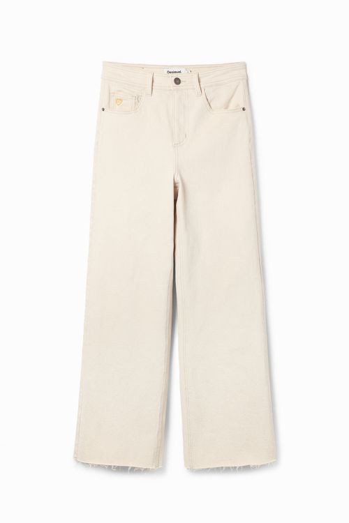 Cropped culotte jeans