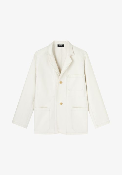 A. P.C. Men's Leo blazer Size: Extra Small in Chalk
