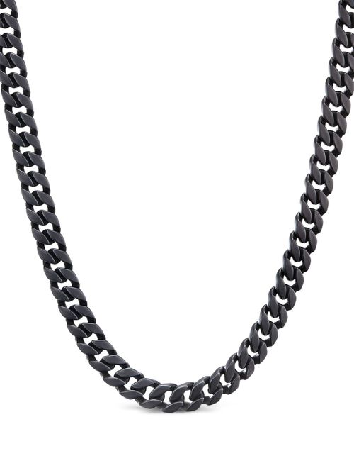 Titanium curb-chain necklace - Black