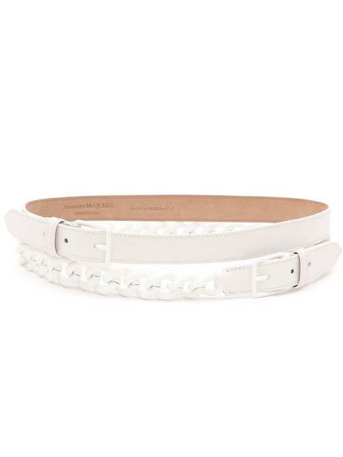 Double-chain belt - White
