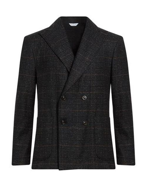 Man Blazer Charcoal Size 36 Virgin Wool, Polyamide, Silk, Polyester, Elastane