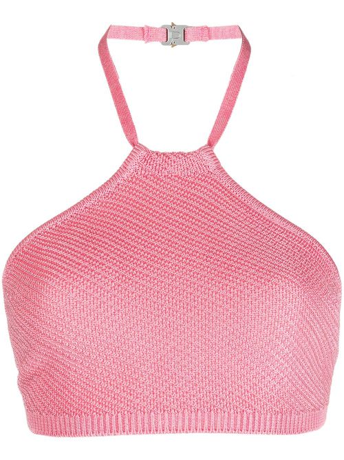 Knitted buckle top - Pink