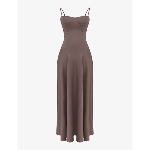 Womens Smoke Anabella Lace-up Satin Maxi Dress 