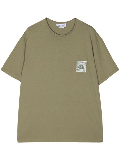 Logo-print cotton t-shirt - Green