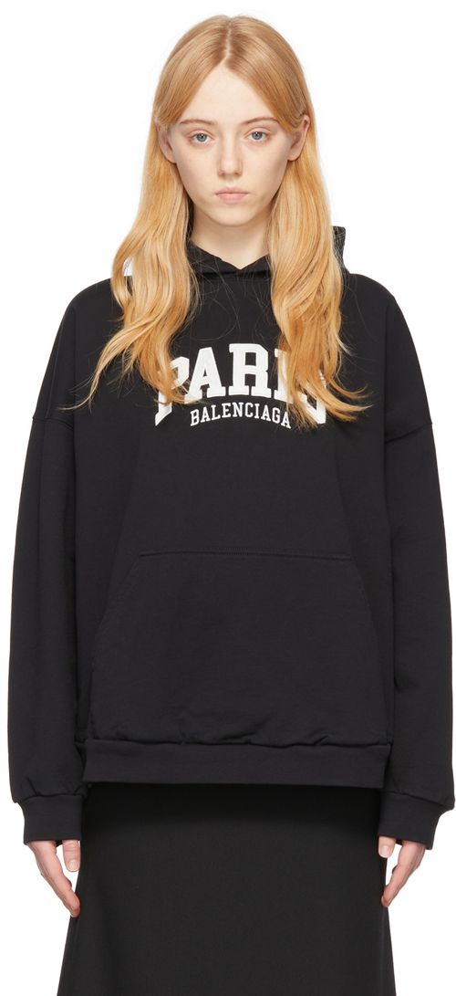 Black city paris hoodie
