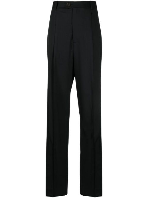 Pressed-crease tailored trousers - Black