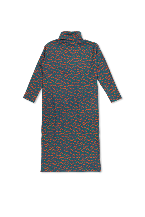 Dress With Fruit Motif, Unisex, Navy Blue