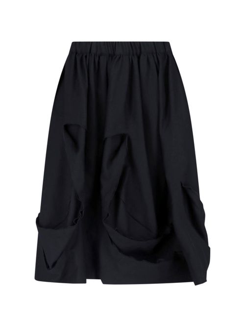Gathered Midi Skirt
