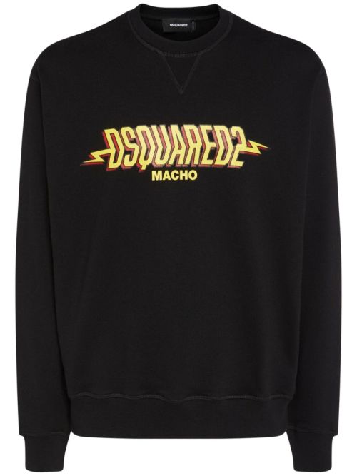 Dsquared Macho Logo Sweatshirt Black - Black