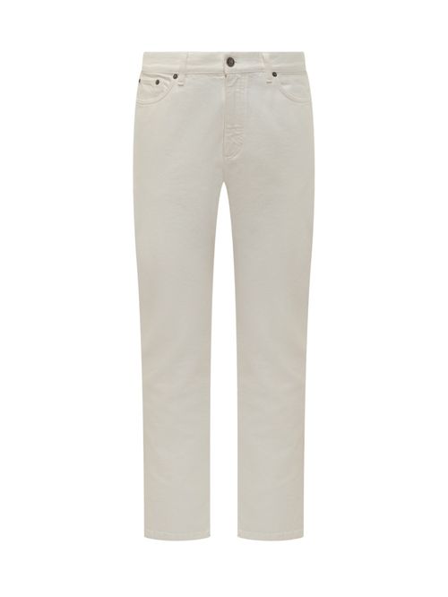 White Mid Rise Jeans