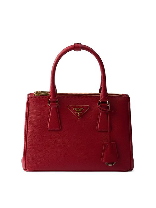 Women's Small Galleria Saffiano Leather Top Handle Bag - Red