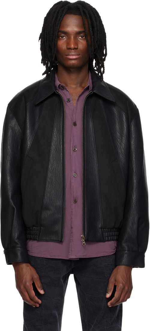 Black Rodeo Faux-Leather Jacket