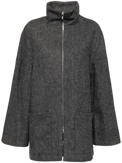 Reconstituted military blanket coat - Grey