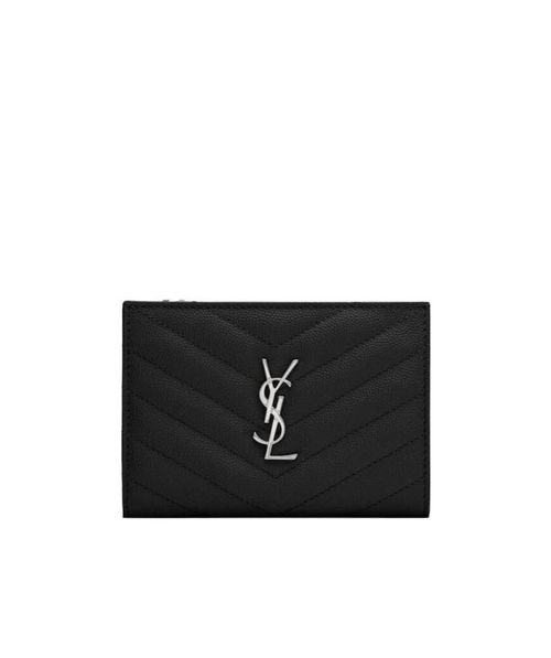 Monogram plaque wallet